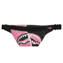 Sprayground Pink and Black Tear Sip Crossbody