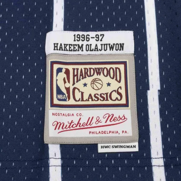 Camiseta Hakeem Olajuwon Houston Rockets - Swingman etiqueta