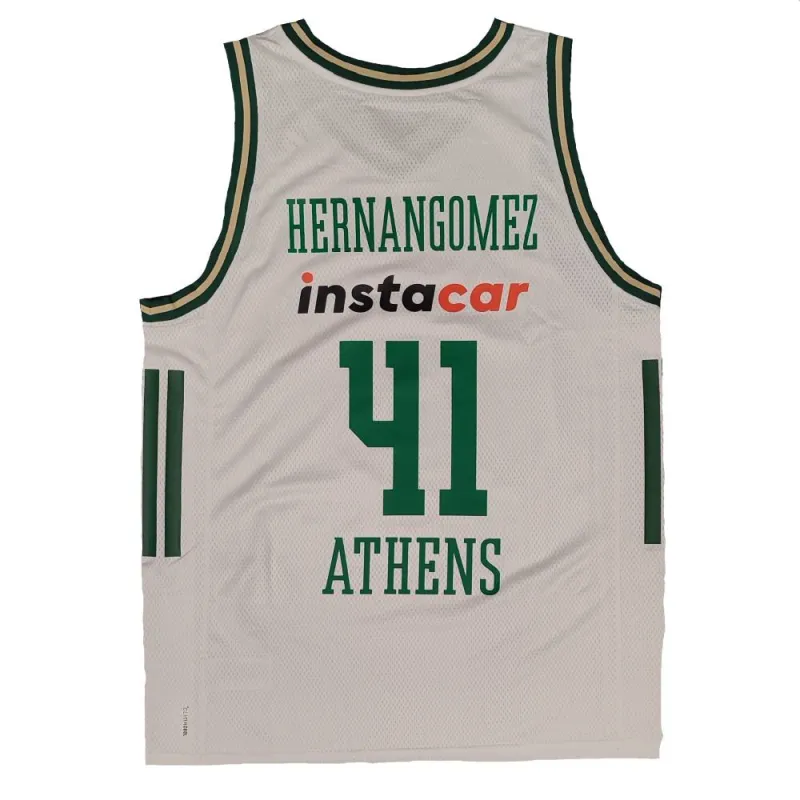 Camiseta Juancho Hernangomez Panathinaikos Euroliga blanca Oficial Adidas