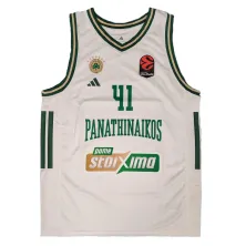 Camiseta Juancho Hernangomez Panathinaikos Euroliga blanca Oficial Adidas