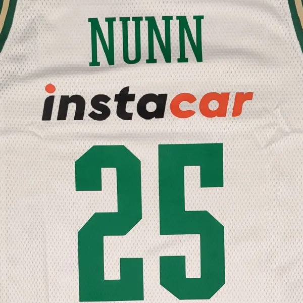 Camiseta Kendrick Nunn Panathinaikos Baloncesto Euroliga Oficial Adidas blanca