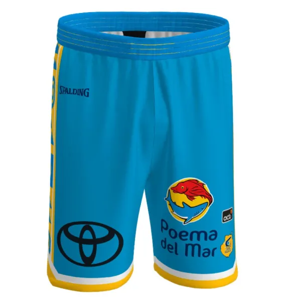 Short Baloncesto Gran Canaria Segunda Equipacion Azul Spalding 2025-26