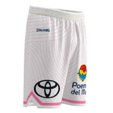 Short Baloncesto Gran Canaria Tercera Equipacion Blanca Spalding 2025-26