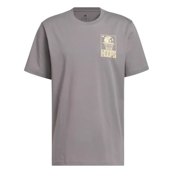 Camiseta manga corta World Wide Hoops de Adidas en gris