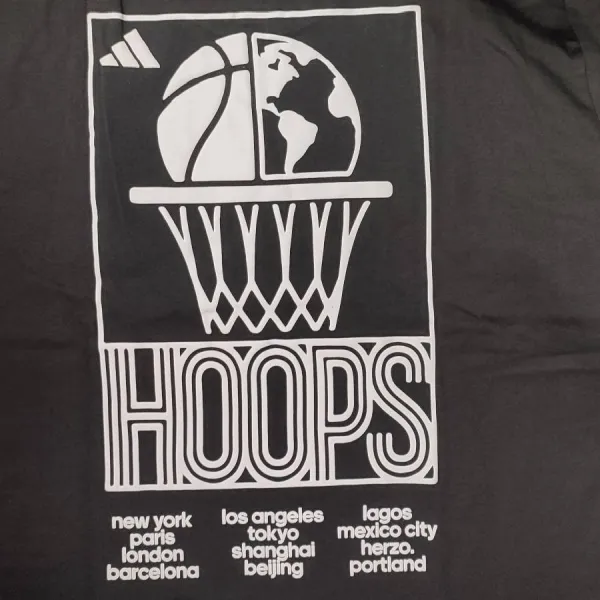 Camiseta Adidas World Wide Hoops Negra