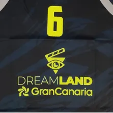 Camiseta Andrew Albicy Gran Canaria azul frontal detalle