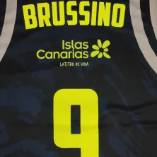 Camiseta Nicolas Brussino Gran Canaria Eurocup azul detalle espalda
