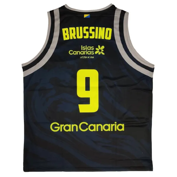 Camiseta Nicolas Brussino Gran Canaria Eurocup azul trasera
