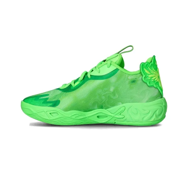 Puma MB 04 Low Junior Green Glare de baloncesto verde interior zapatilla