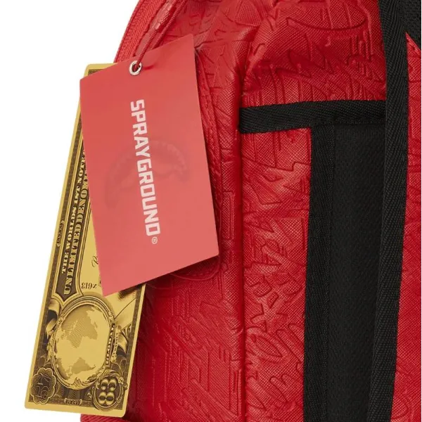 Sprayground Red Scribble billete