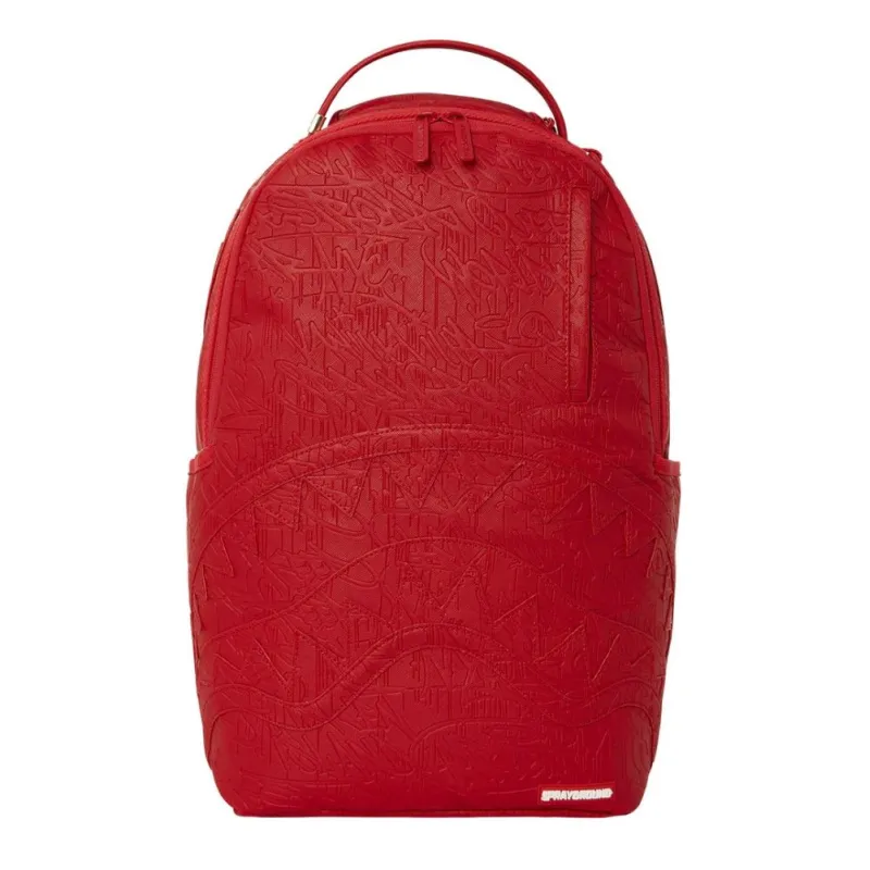 Sprayground Red Scribble con detalle grabados