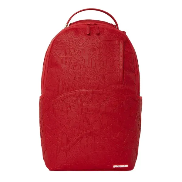 Sprayground Red Scribble con detalle grabados