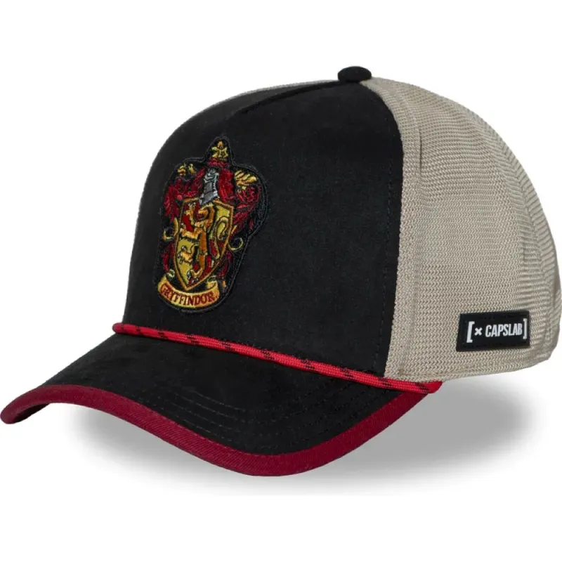 Gorra Capslab Harry Potter Gryffindor Negra y Beige
