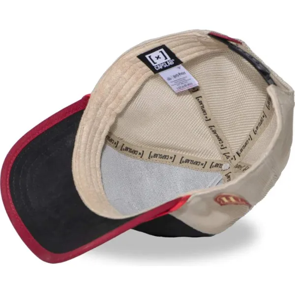 Gorra Capslab Harry Potter Gryffindor Negra y Beige