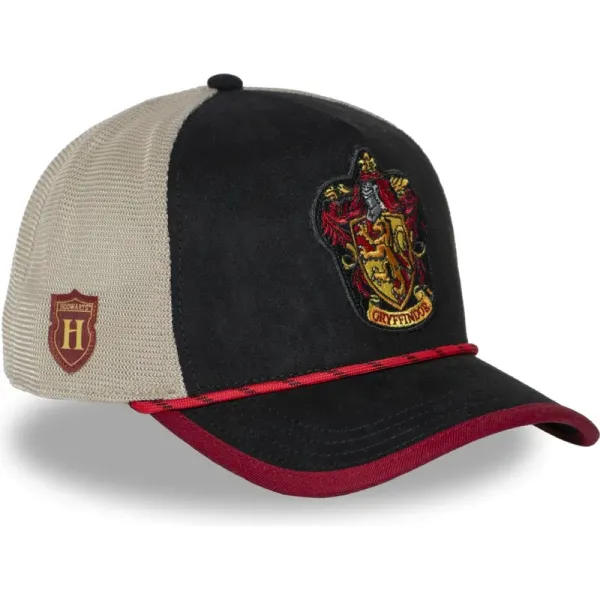Gorra Capslab Harry Potter Gryffindor Negra y Beige