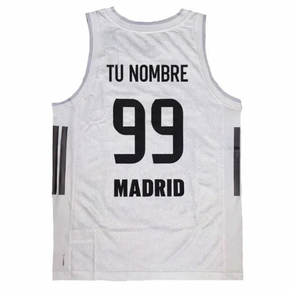 Camiseta Real Madrid Baloncesto Adidas Personalizada trasera Camiseta Real Madrid Baloncesto Adidas Personalizada trasera