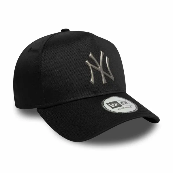 Gorra Yankees 9FORTY New Era E-Frame MLB Metallic negra lateral Gorra Yankees 9FORTY New Era E-Frame MLB Metallic negra lateral