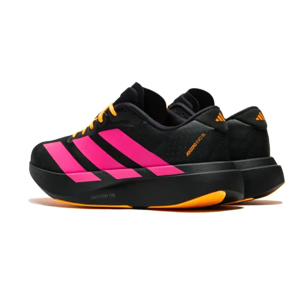 Adidas Adizero EVO SL KJ1017 negras y rosas talon