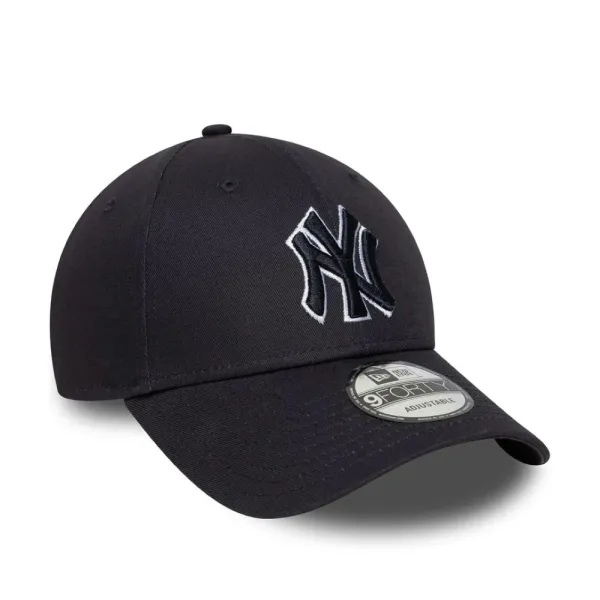 Gorra curva New York Yankees Pop Outline 9Forty Pop Azul Navy, lateral