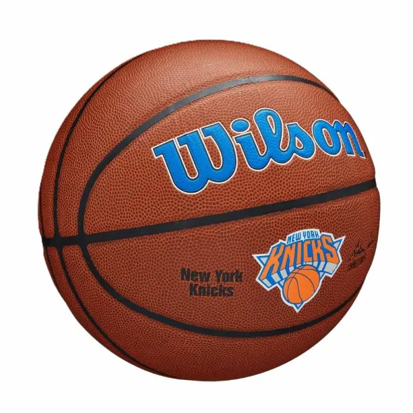 Balon Wilson Team Alliance New York Knicks marrón de lado Balon Wilson Team Alliance New York Knicks marrón de lado