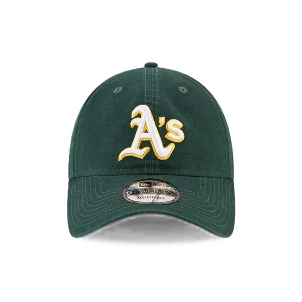 Gorra curva New Era 9Twenty Oakland Athletics MLB verde, frontal