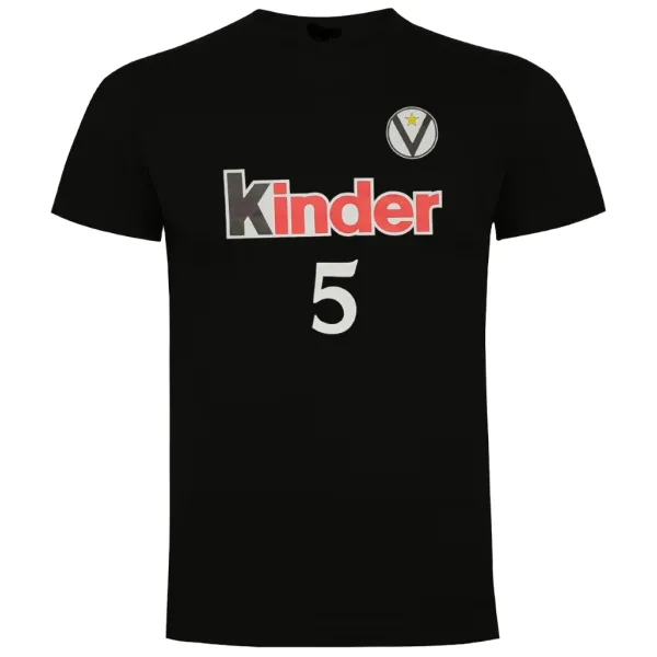 Camiseta manga corta Danilovic Virtus Kinder negra
