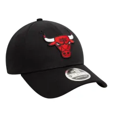 Gorra curva Bulls New Era negra de lado