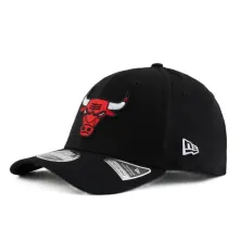 Gorra curva Bulls New Era negra logo