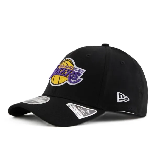 gorra curva lakers new era negra logo