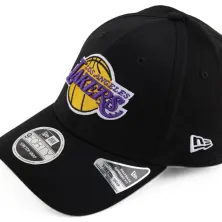gorra curva lakers new era negra pegatina