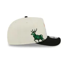 Gorra curva Bucks Hardwood Classic 9Fifty de New era en Beige, lateral