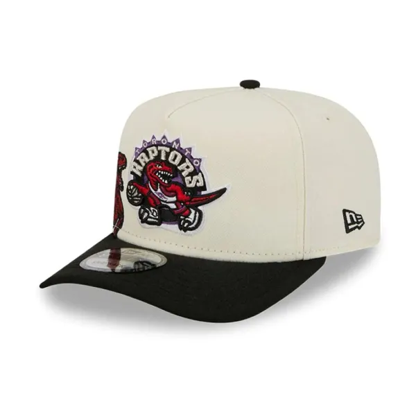 Gorra curva Raptors Hardwood Classic 9Fifty de New era en Beige, vista lateral