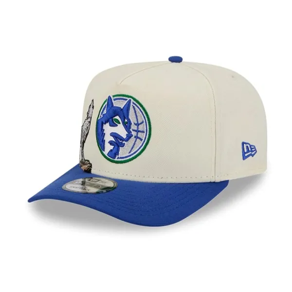 Gorra curva Timberwolves Hardwood Classic 9Fifty de New era en Beige, vista lateral