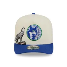 Gorra curva Timberwolves Hardwood Classic 9Fifty de New era en Beige, vista frontal