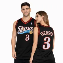 Camiseta de Iverson con 76ers modelos chica y chico