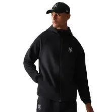 Sudadera Yankees New Era FZ hoodie negra modelo lateral
