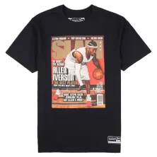 Camiseta Allen Iverson Sixers Slam Cover unisex negra