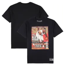 Camiseta Allen Iverson Sixers Slam Cover unisex negra, doble
