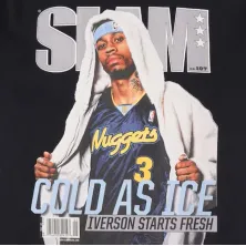 Camiseta Allen Iverson Nuggets de manga corta detalle