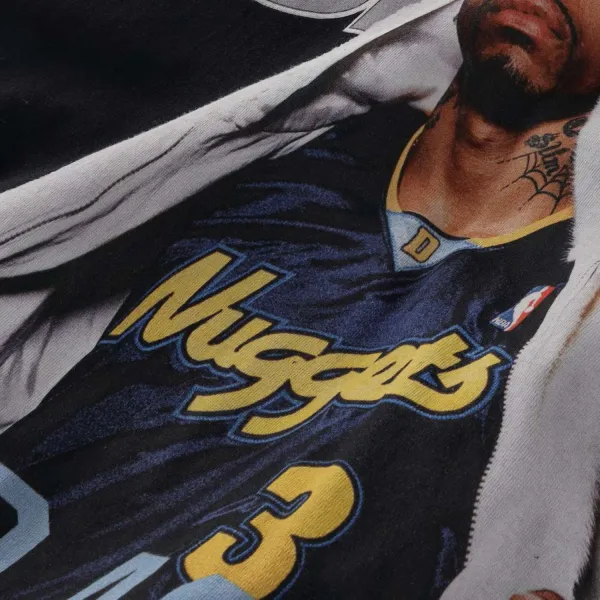 Camiseta Allen Iverson Nuggets de manga corta detalle 2