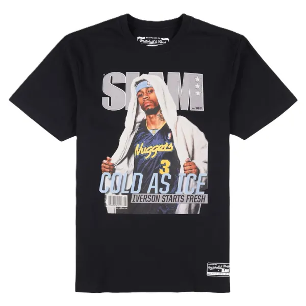 Camiseta Allen Iverson Nuggets de manga corta frontal