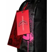 Mochila Sprayground Snoopy Pink Stencil negra y rosa brida