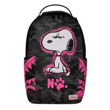 Mochila Sprayground Snoopy Pink Stencil negra y rosa principal