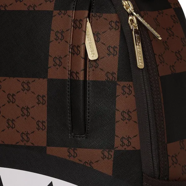 Sprayground Enlarged Checks Paris marron detalle