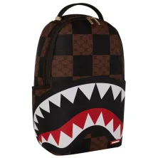 Sprayground Enlarged Checks Paris marron de lado