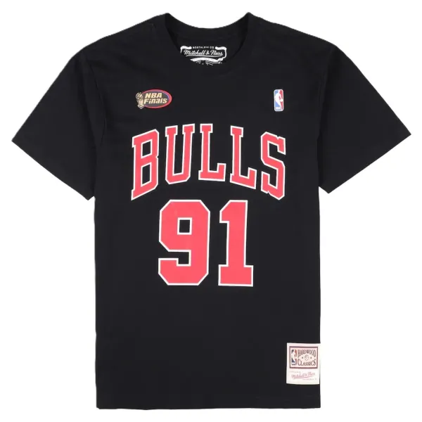 Camiseta manga corta Mitchell & Ness Dennis Rodman Chicago Bulls Name & Number, frontal