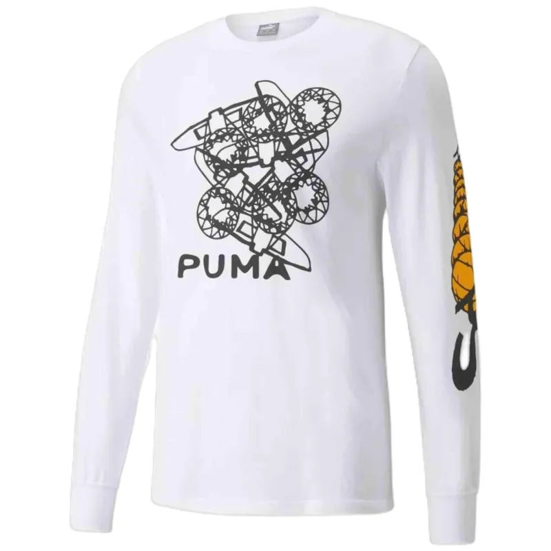 Camiseta Puma manga larga en blanco 4TH Quarter