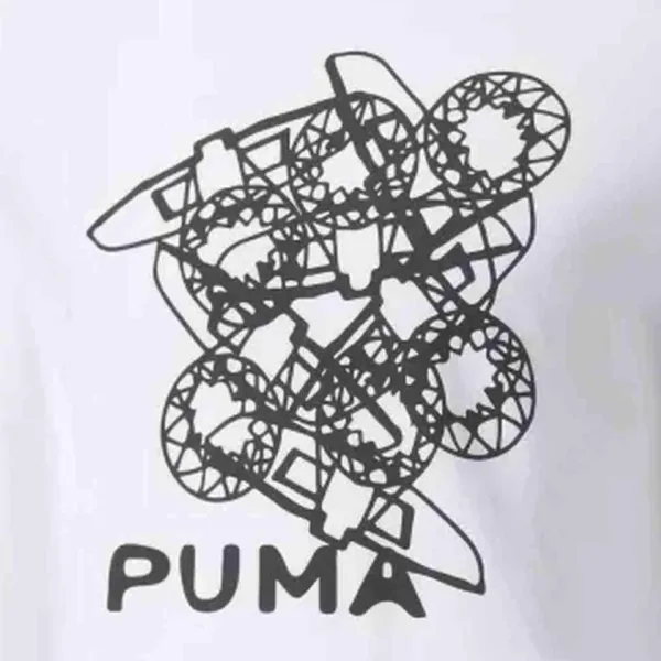 Camiseta Puma manga larga en blanco 4TH Quarter, detalle Camiseta Puma manga larga en blanco 4TH Quarter, detalle