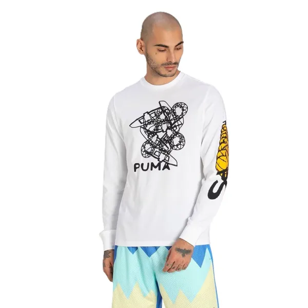 Camiseta Puma manga larga en blanco 4TH Quarter, modelo Camiseta Puma manga larga en blanco 4TH Quarter, modelo