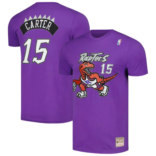 Camiseta Vince Carter Mitchell & Ness N&N Toronto Raptors Violeta